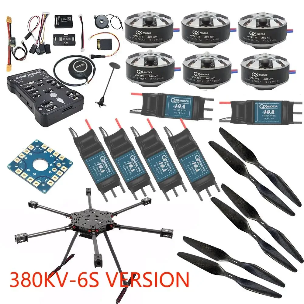 680 Six-axis Folding Carbon Fiber Frame With 4208 Motor With 1355 Propeller With 40A ESC  With Apm Or Pix Flight Control