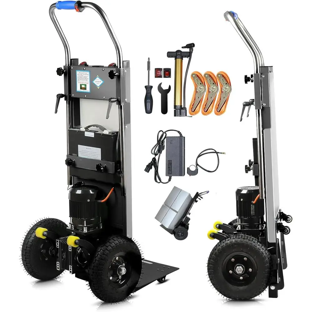 

Electric Stair ClimDolly, 1250W Electric Hand Truck with Handle, 3 e olding St900lbs Max Load acity or EortlMoving o urniture &