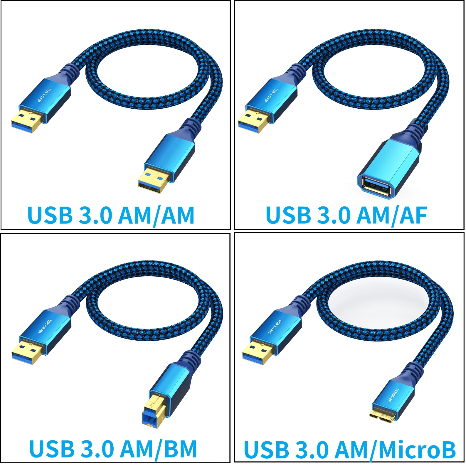 

USB 3.0 Extension Cable A Male to Micro-B Hard Drive Printer Cord 0.3M-3M for Smart TV PS4 PS3 Xbox One SSD Laptop Data Cable