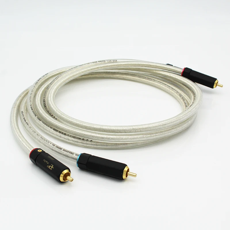 

Pair XLO Silver Plated Digital Audio Cable HIFI Digital Coaxical Cable 75Ohm digital Cable DAC Decoder Audio Cable