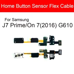 Home menu return Button Flex Cable For Samsung Galaxy J7 Prime On 7(2016) G610 Audio Jack Flex Ribbon Replacement Parts