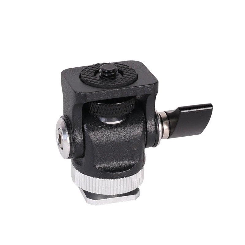 360 Swivel Hot Shoe Mount Adapter 1/4 Inch Screw Mount Stand Mini Tripod Ball Head For Camera Video Mounting Camera