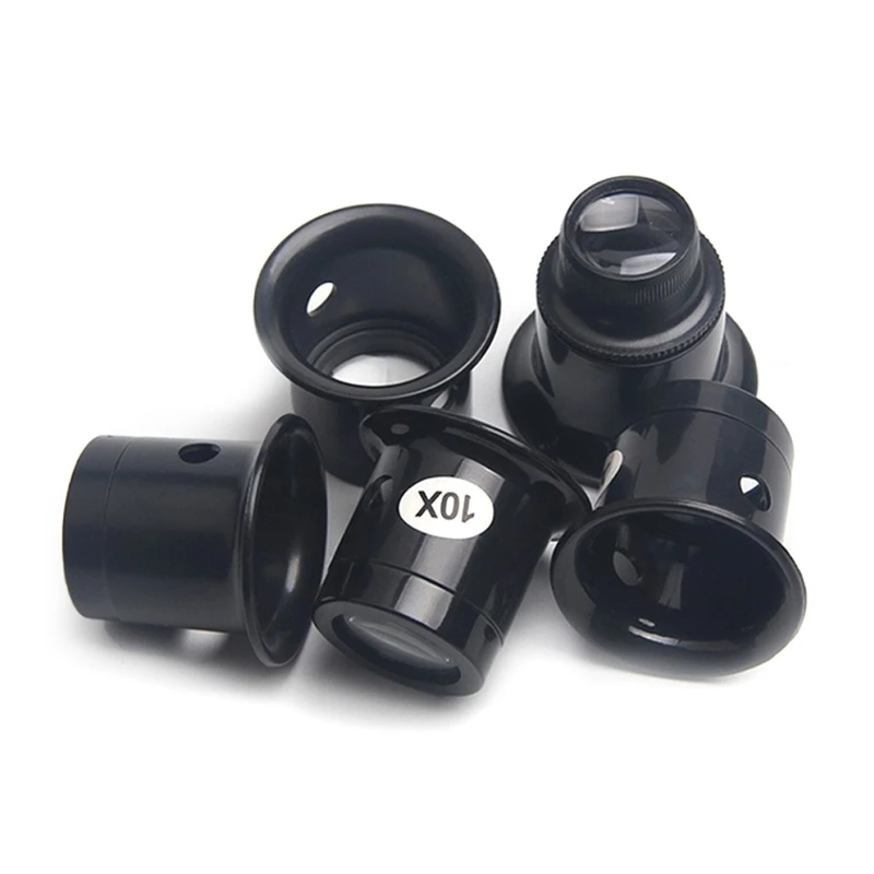 4Pcs Eye Loupe 5X10X 15X 20X Watchmaker Inspection Jewelers Loupe Magnifier,Watch Camera Phone Repair Magnifier