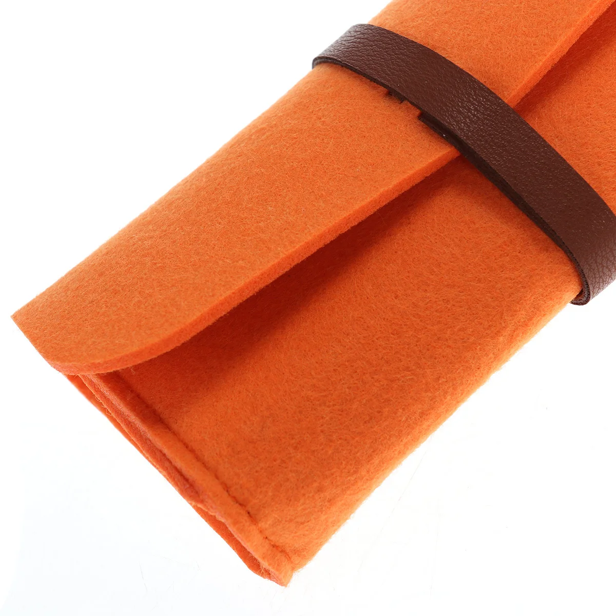 

Sunglasses Storage Bag Felt Eyeglasses Case Minimalist Style for Makeup Pencil Pen Organizer Protective Pouch Orange