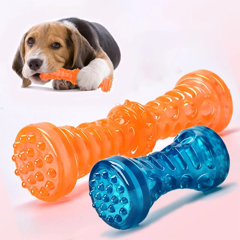 Dog Chew Toy Resistant Bite Resistant Pet Toy Toothbrush Bone Sturdy Dog Toy Interactive Puppy Game Toy Dog Bone Pet Accessories