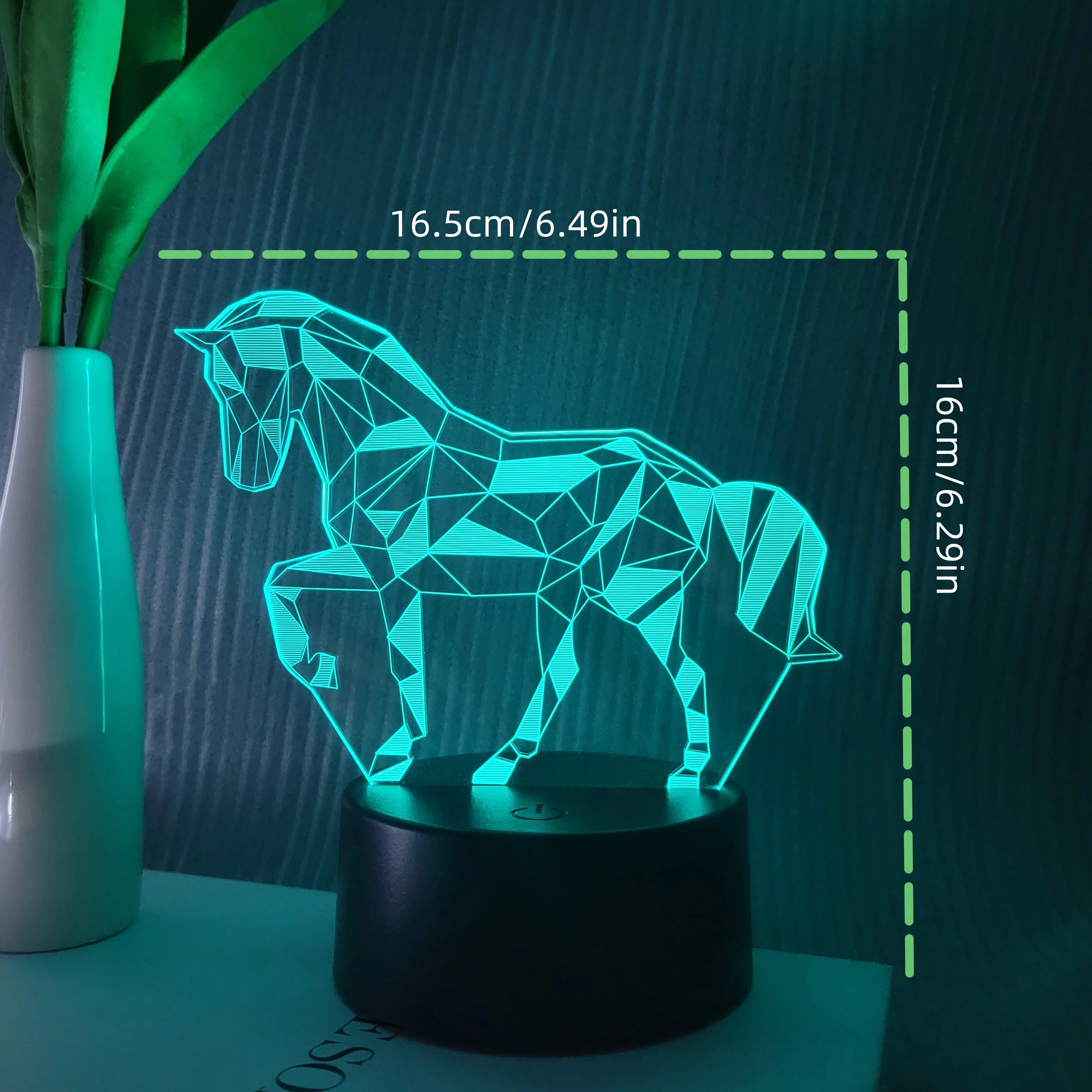 3D horse night light, room and living room table decorative lights, holiday gifts, colorful dimmable.