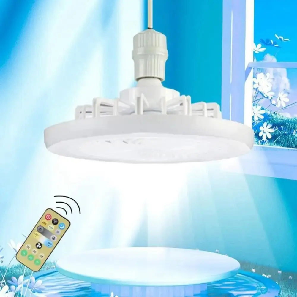 

2-in-1 LED Fan Light Remote Control Three-speed Mode E27 Screw Fan Light Smart Creative Fan Ceiling Light Study