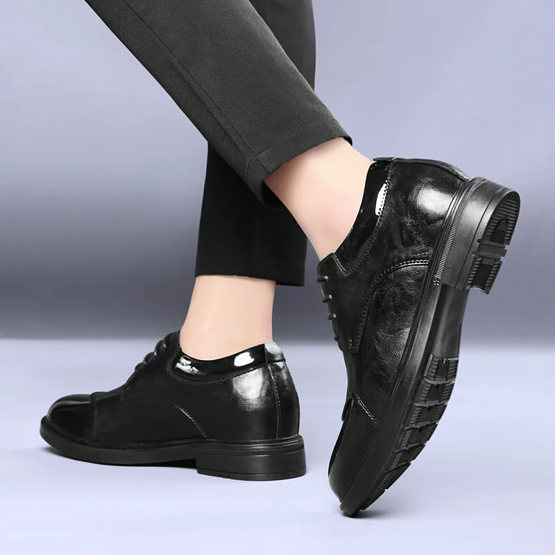 

New Leather Shoes Men Lace Up Formal Dress Shoes Luxury Business Oxford Male Office Wedding Dress Shoes Footwear Mocassin Homme