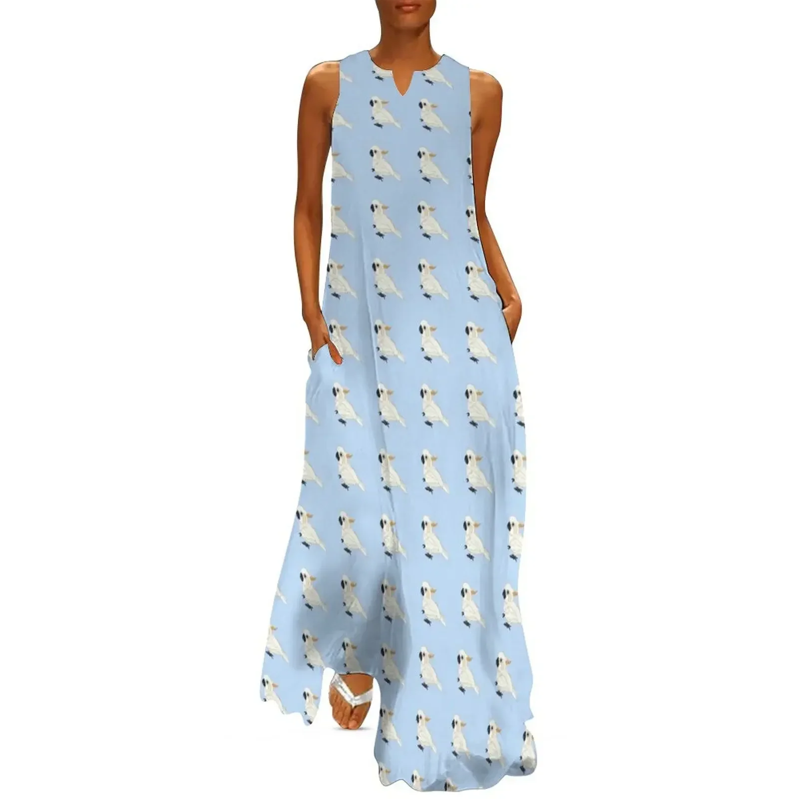 

Citron Crested Cockatoo Long Dress Woman dresses long sleeve dresses Dresses gala Dress