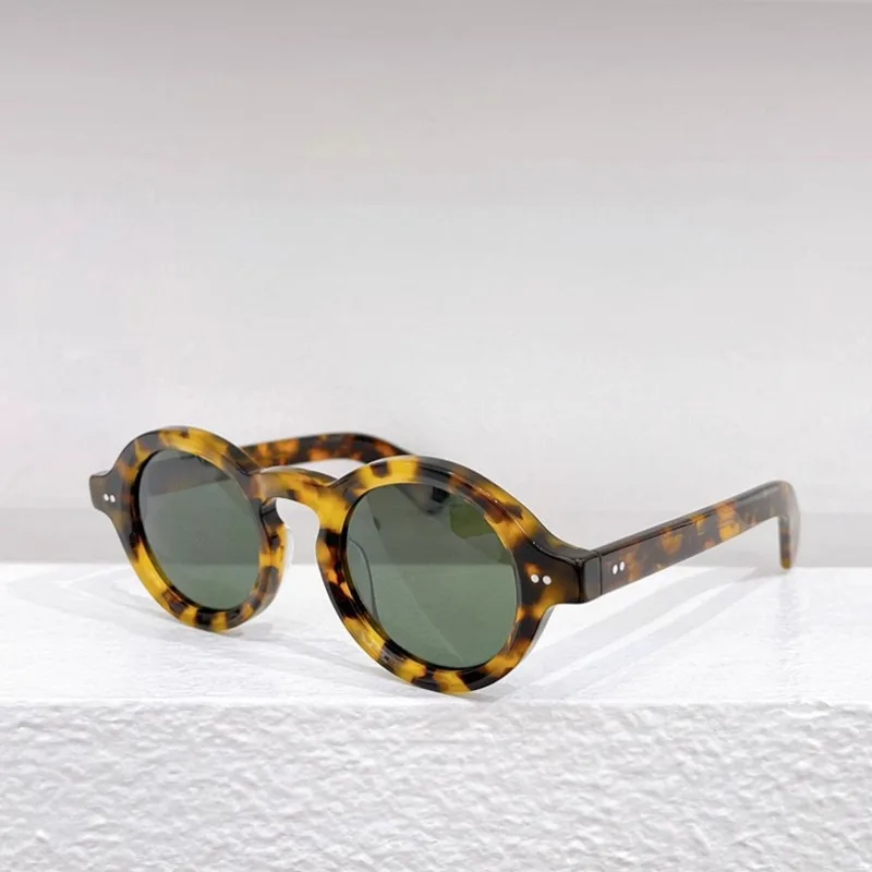 

Luxury Fashion Vintage Brand Designer Sunglasses FOYGEL Thick Acetate Frame Retro Round Women Man Top Quality Sunglasses