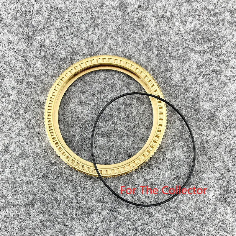 WELL Made Coin Edge Gold Color Bezel Polished Finish 316L Stainless Steel Included Gasket Compatible with SKX007/SKX011/SRPD