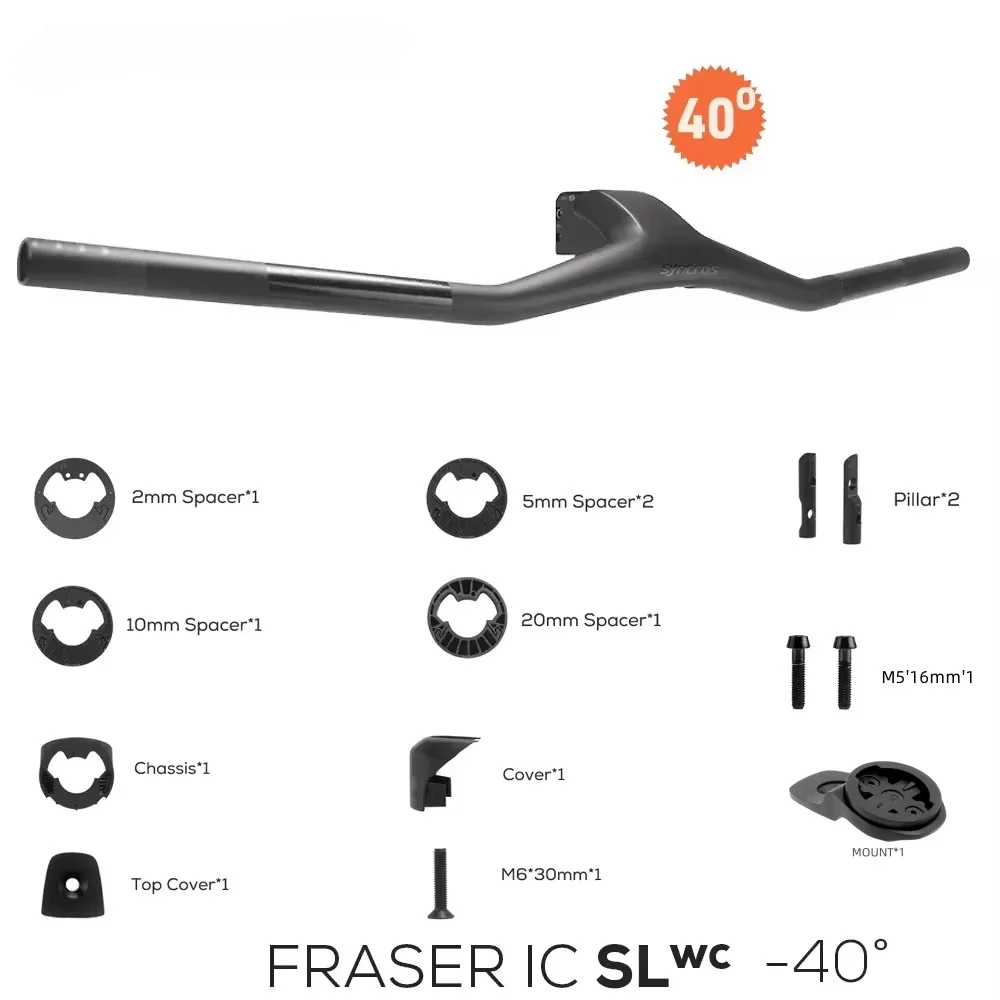 

New FRASER IC SL WC For Sparks Frame -40degrees Full Carbon Fibre Integrated Cockpit MTB Handlebar,Bike Accessories