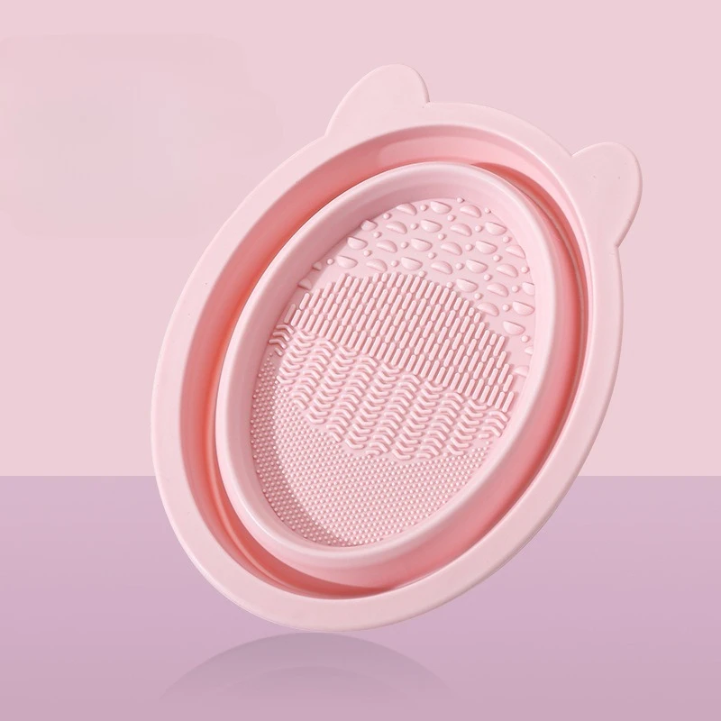 Limpador de pincel de maquiagem multiuso e ferramenta de lavagem de esponja - Conjunto de silicone para fácil limpeza de pincéis de base Liquidificadores de beleza
