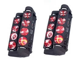 RGBW 이동 헤드 LED 스파이더 라이트, 파티 조명, DJ 조명 빔, 이동 헤드 라이트, 4 인 1, 8x15W, 2 개