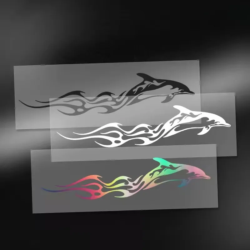 

1PC Assorted Styles Tribal Flame Dolphin Stickers Waterproof Decals for Car Window Laptop Decor