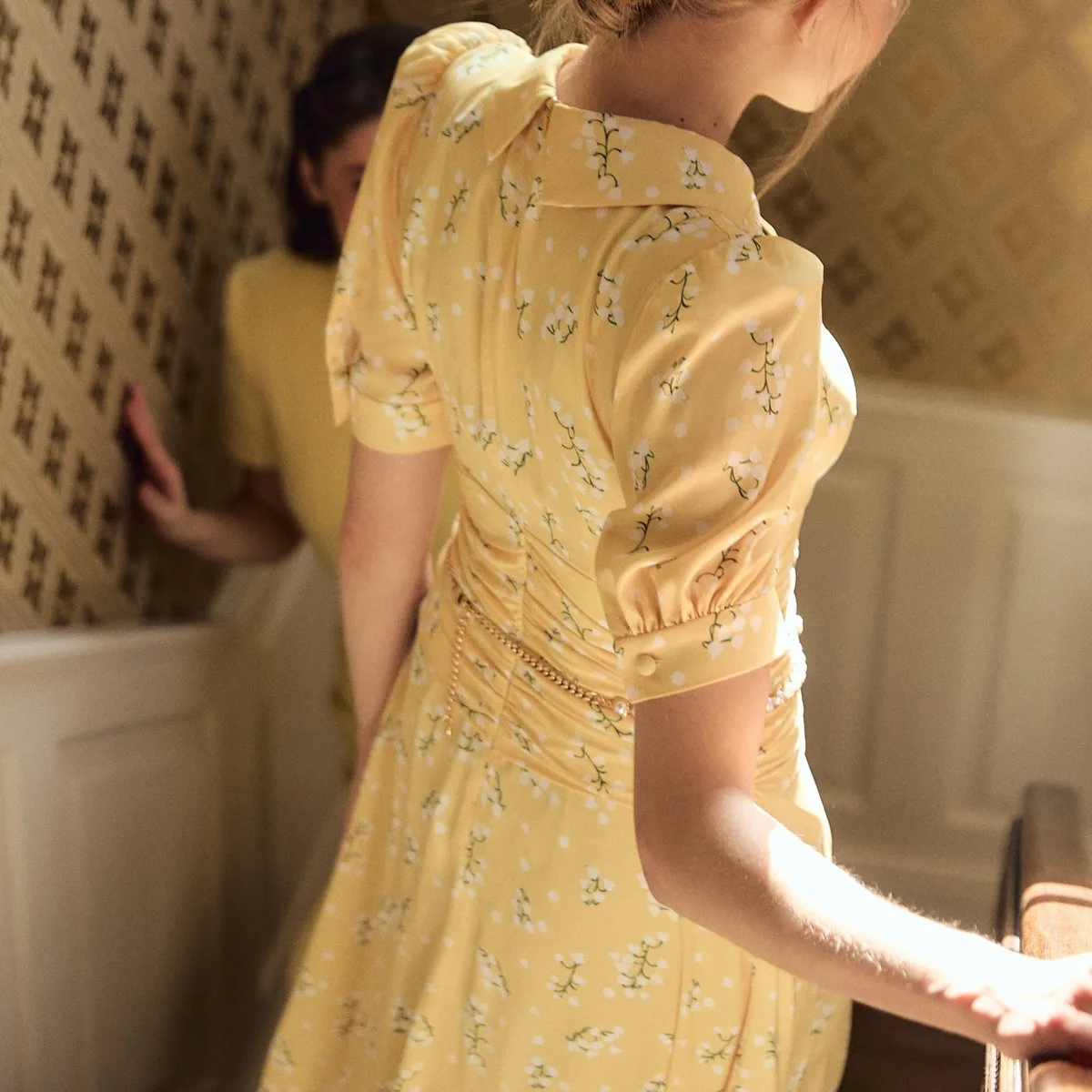 KWTX Vestido con estampado de volantes y cordones para mujer, elegante, ajustado, para fiesta, oficina, estilo callejero, primavera, verano, 2025 Premium