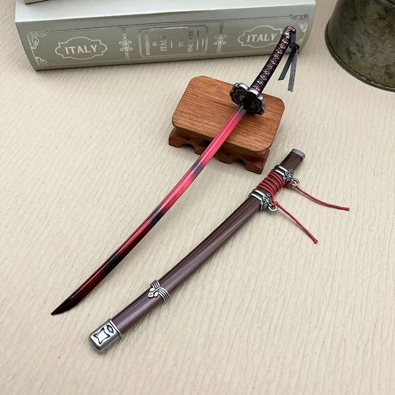 

25cm Fushigiri Gracious Gift of Tears Red Mortal Blade Wolf Sekiro:Shadows Die Twice Game Peripherals Metal Katana Weapon Models