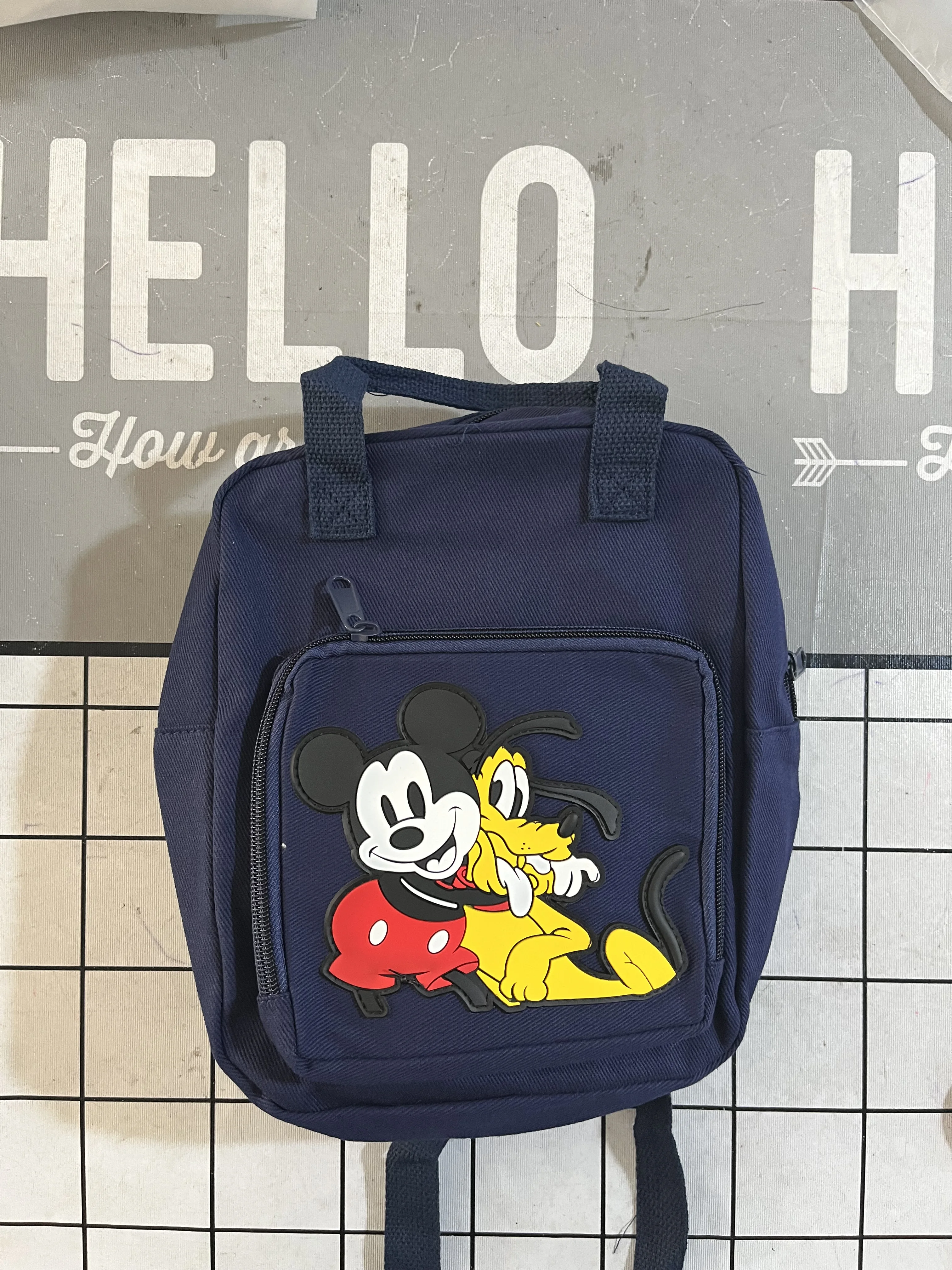 Nuovissime due borse a tracolla ragazzi e ragazze Casual Fashion Cute Cartoon School Bags bambini zaini topolino di colore puro