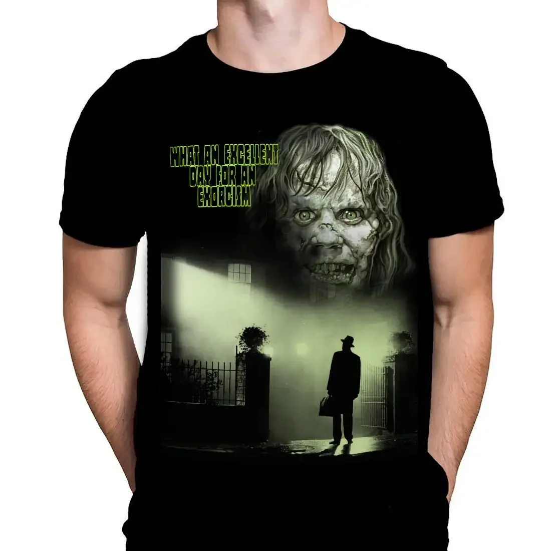 Excellent Exorcism Horror Movie Oversized Print CottonT T Shirt