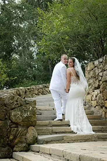 Voile de mariée perlé pour patients de mariage avec peigne, appliques en dentelle à 1 niveau