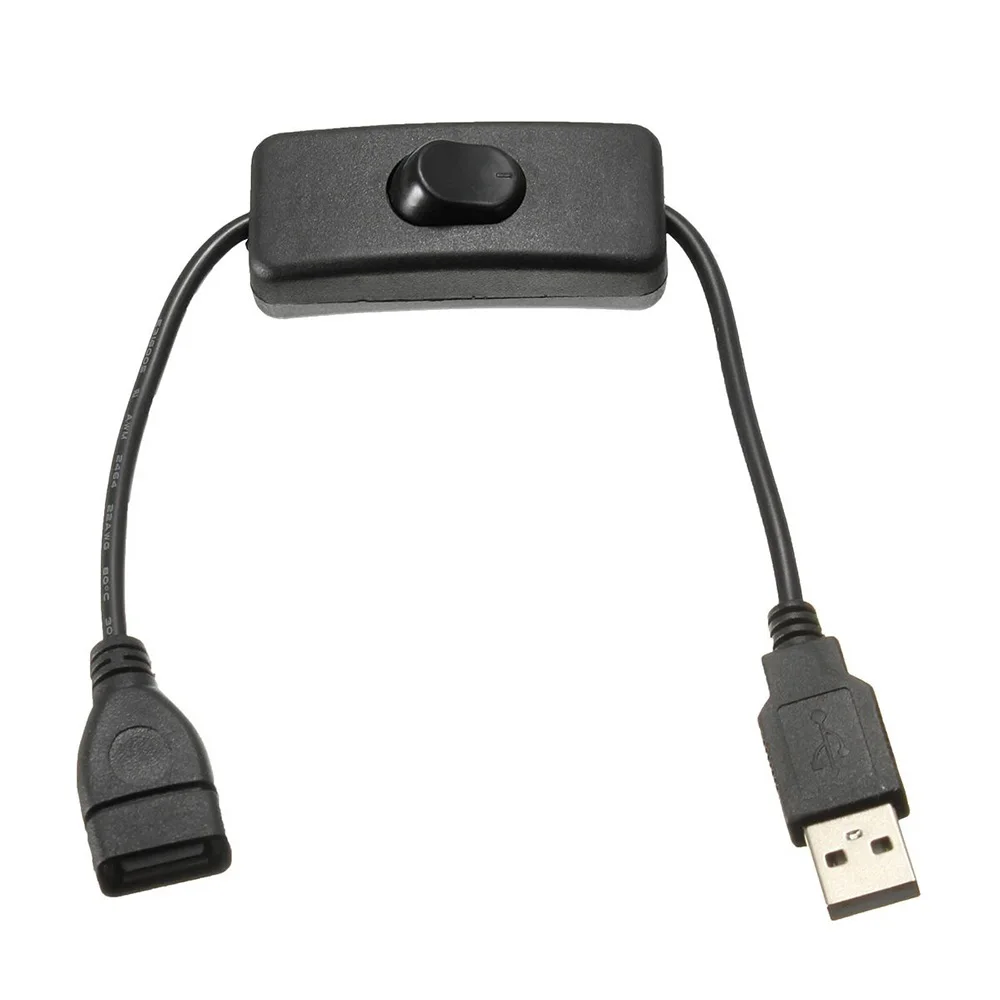 Kabel USB 28 cm z przełącznikiem ON/OFF Przedłużacz kabla do USB LED String Gadżet USB Zasilacz USB Narzędzia