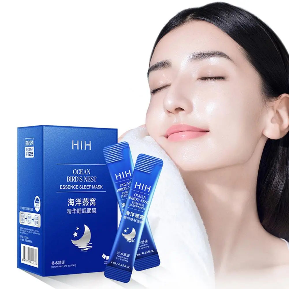 Masker Wajah wanita Anti Penuaan, 20 buah/1 kotak Masker Wajah wanita Anti Penuaan pelembab bubuk perawatan kulit Hydrating Frozen-kering tanpa cuci tidur N3O8