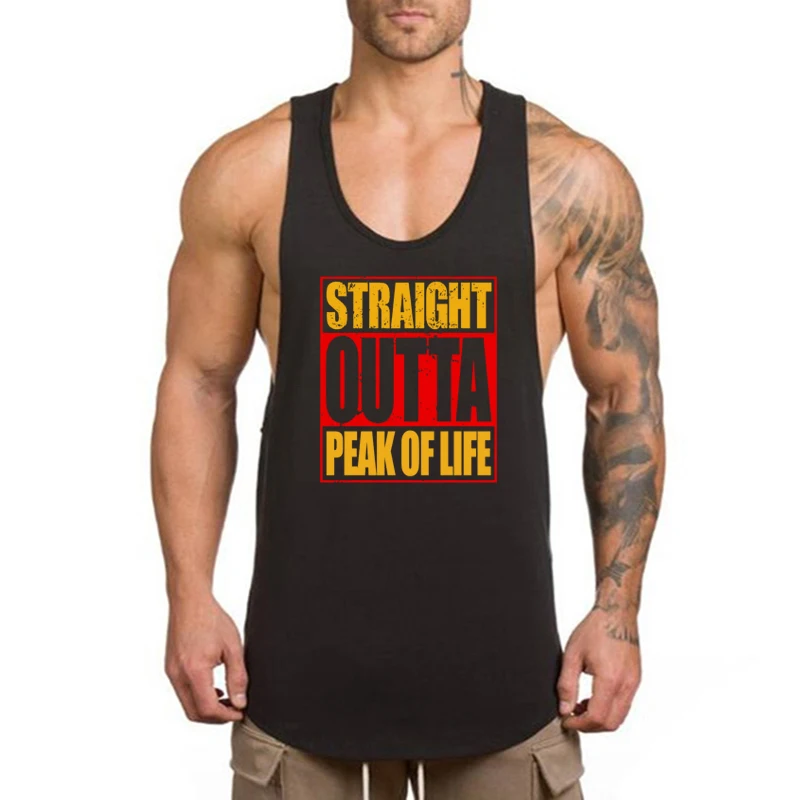 

Muscleguys Spring and Summer Basic Loose T-shirt Simple Men's Vest Cotton Skin-friendly Sleeveless Workout Top