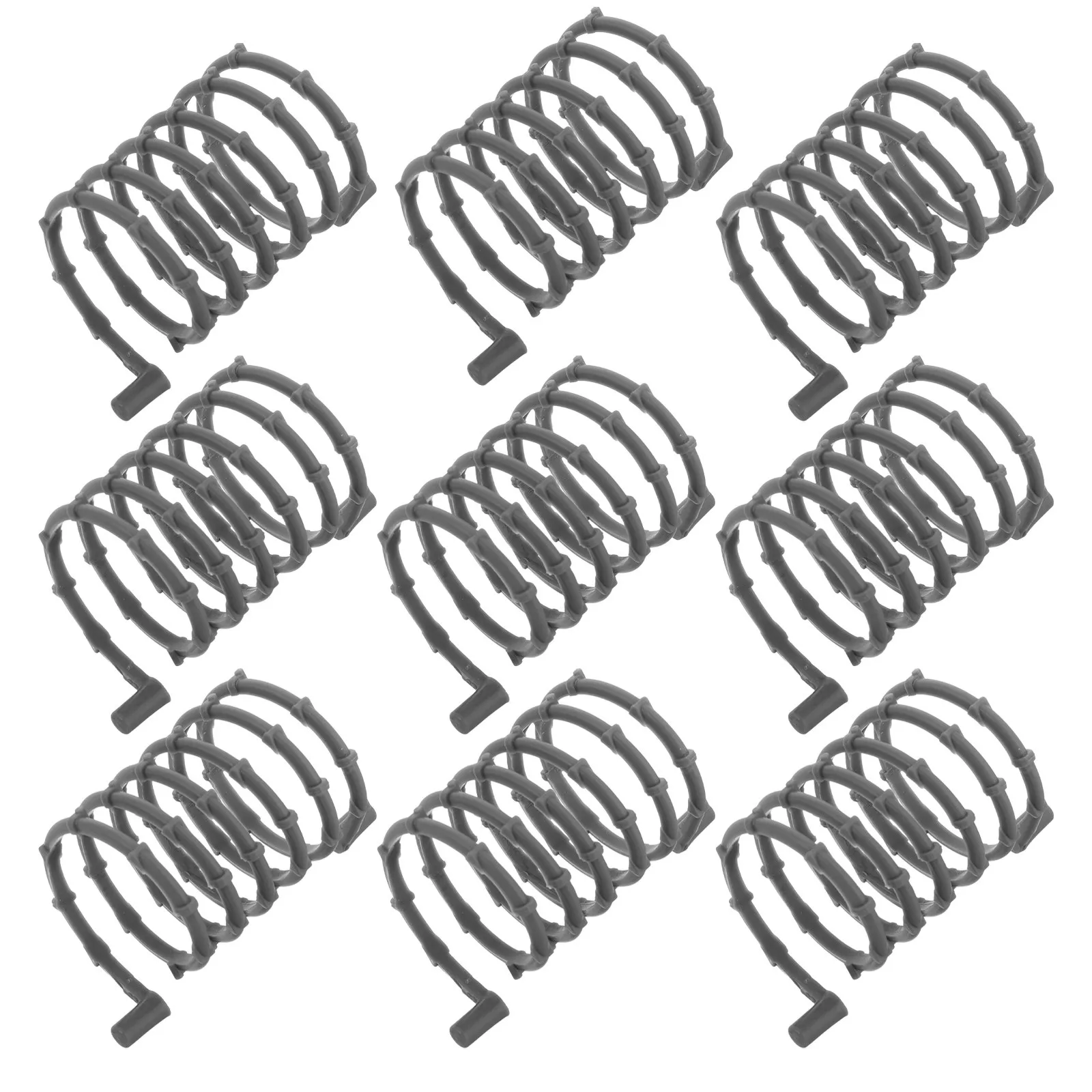 20Pcs Barbed Wire Coil Plastic Mini Fence Simulation Barrier Military Diorama Scene Mini Garden Fence Outdoor Corral Decorative