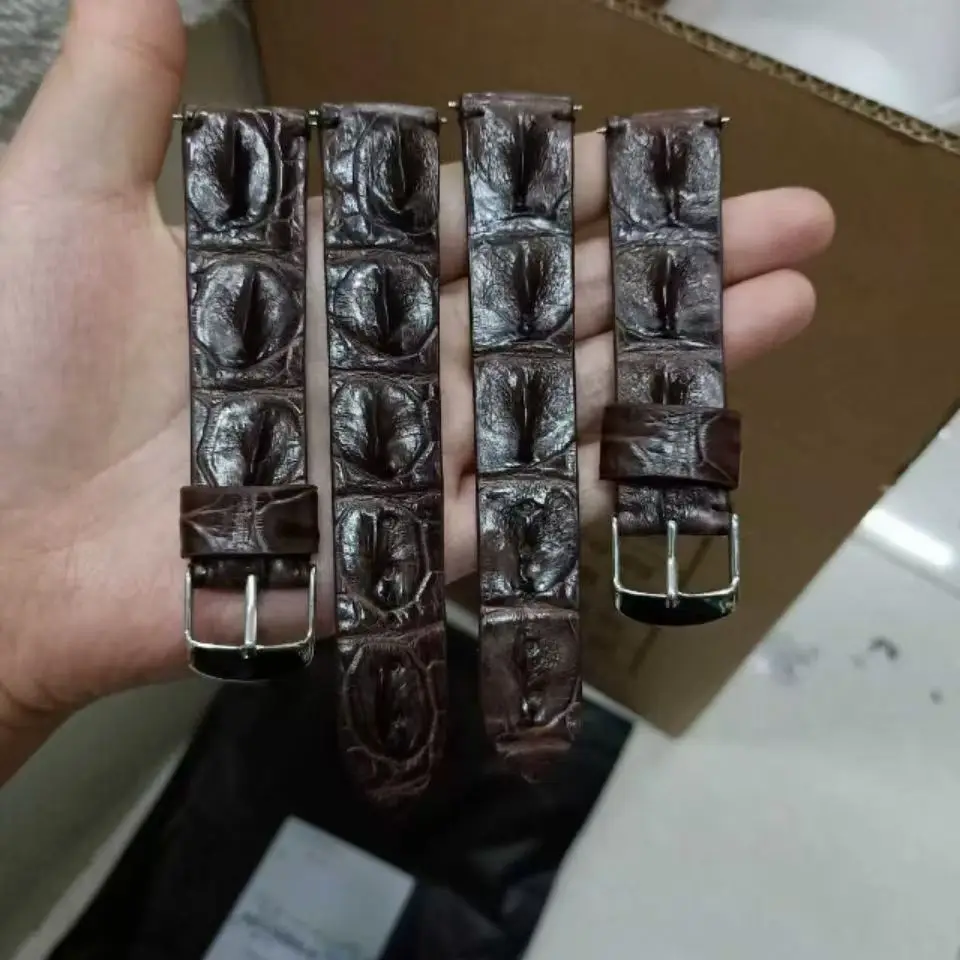 

Real crocodile leather single bone leather strap, leather strap, watch strap, fashionable high-end crocodile leather single bone