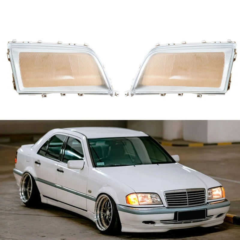 

Car Headlight Glass Frame Cover Accessories For Mercedes-Benz W202 1994-2004 2028201661 2028201561