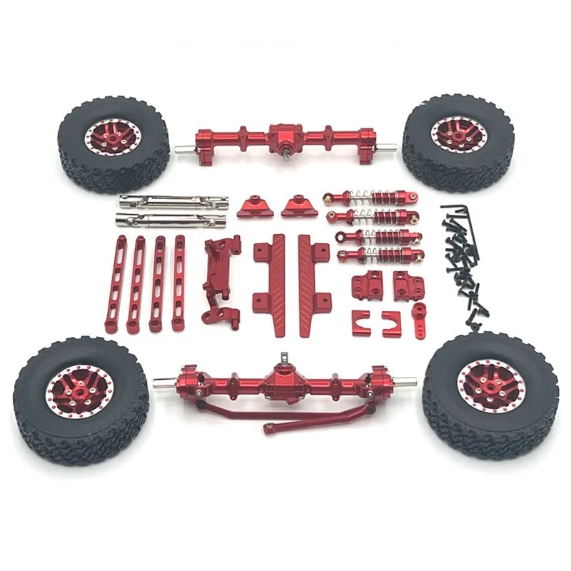 Utilizzato per il modello MN JJRC 1/12 MN82 LC79 MN78 Parti di automobili RC Aggiornamento in metallo Kit di montaggio anteriore e posteriore Accessori per auto MODELLO MN