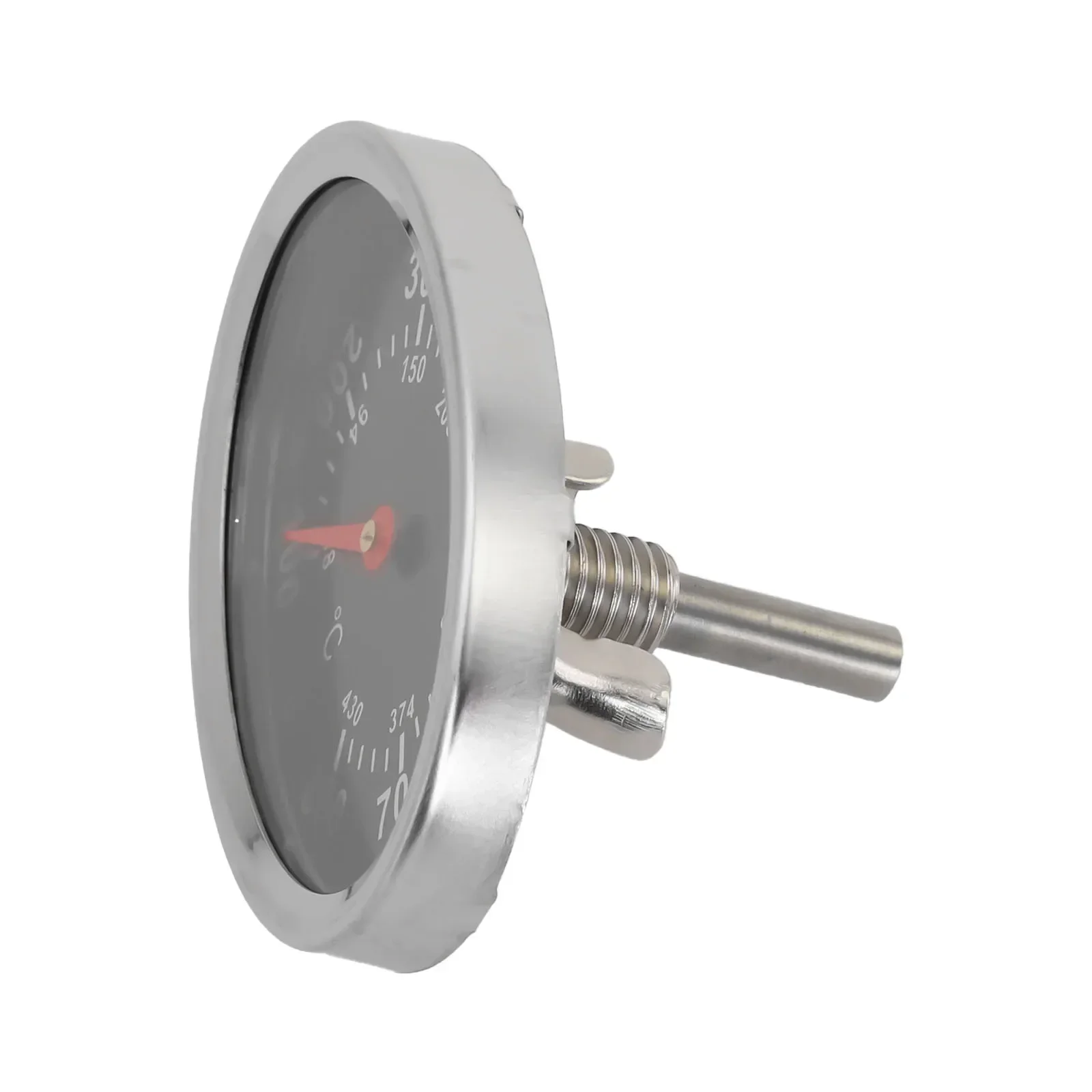 Practical Quality Grill Thermometer Temperature Gauge Silver&Black Thermostater 1pcs Oval Replacement Accessories
