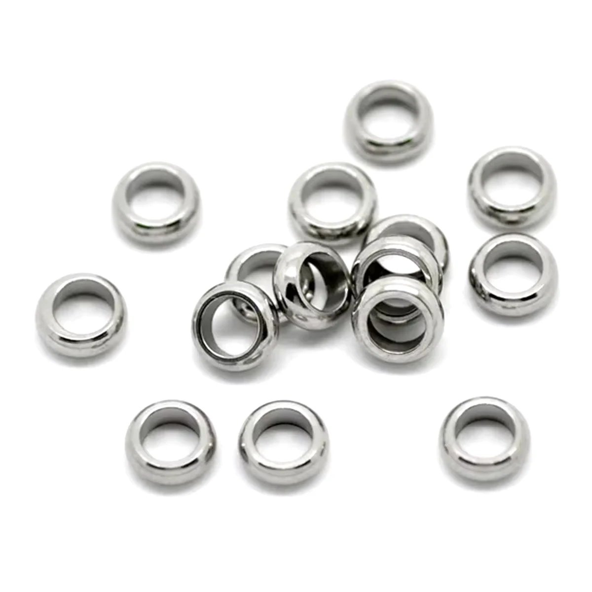 1000Pcs Stainless Steel Closed Jump Rings Silver Tone Round Charms Fashion Jewelry DIY Findings 5mm(1/4