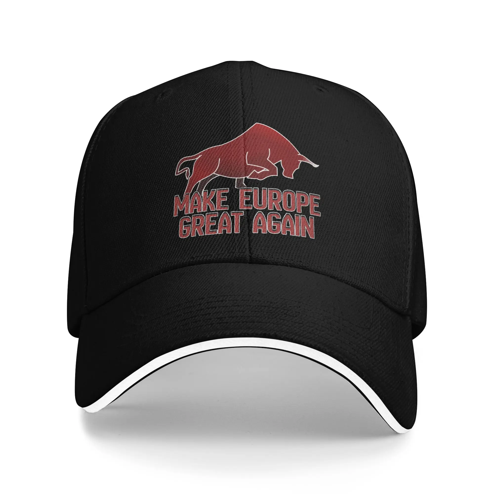 Make Europe Great Again Bull Camping Baseball Caps  Mens  Printing Peaked Cap For Women Pool Party Sunscreen Hat