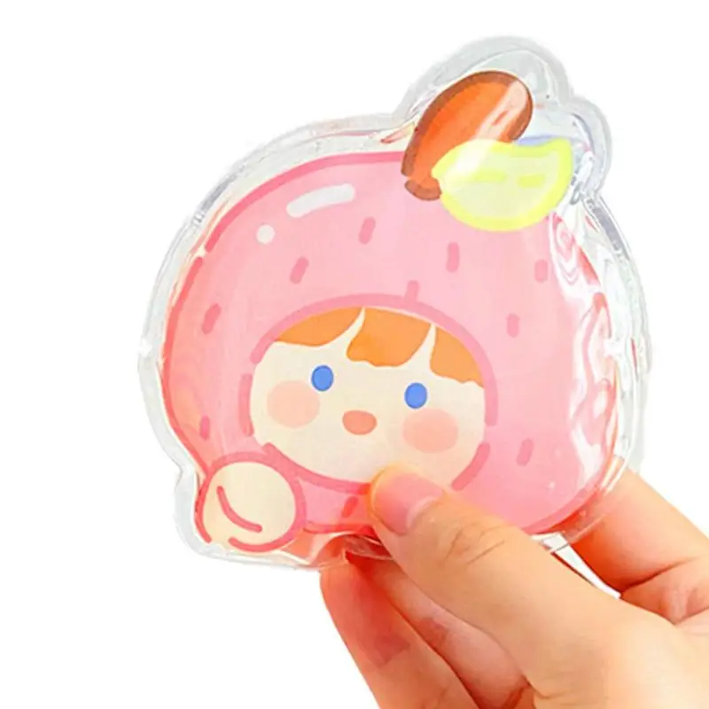 Mini Cute Hand Warmer Hot Water Bag Heat Warm Cartoon Hot Water Bottle Water Filling Keeping Coldproof Small Soft Reusable