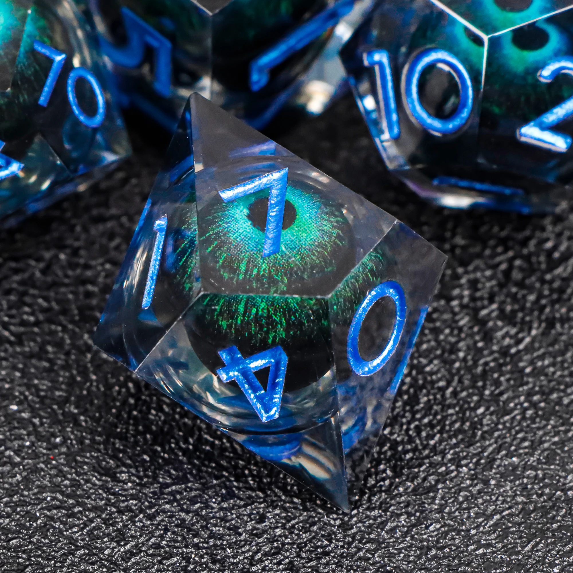 

DnD Beholder Eye Resin Dice Set - Sharp Edge Polyhedral Dice for Dungeons And Dragons DND Eye Dice Set Resin D And D Gift