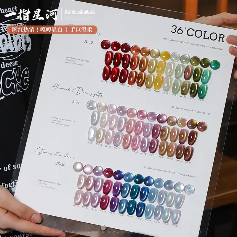 Single Bottle Star River Cat Eye Gel Nails Polish 15ml Magnetic Gel Glass Beads Semi Permanent Soak Off Nail Gel For Nail Salon