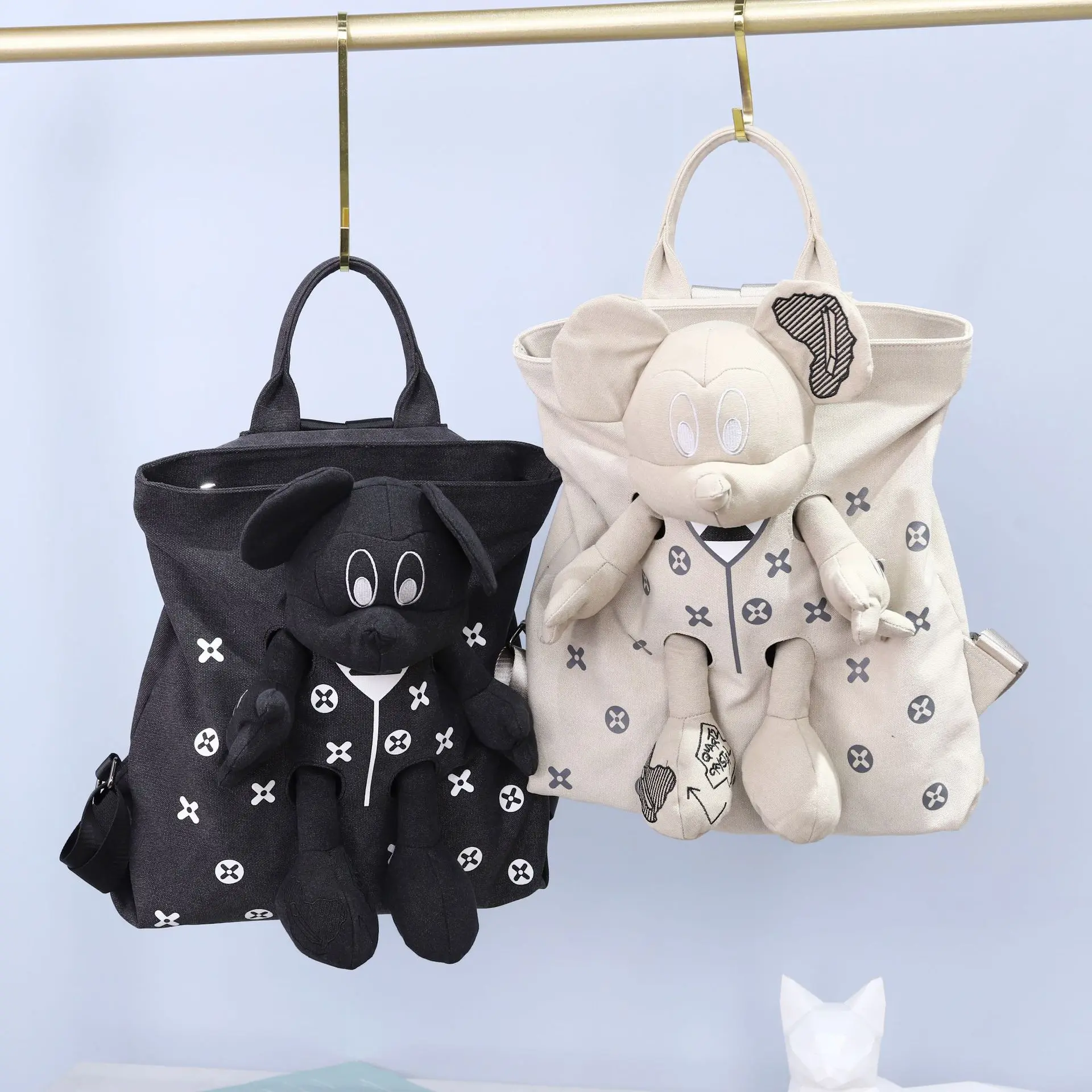 

2025 New Women's Canvas Backpack - Extra Room Korean Style Bag, Student Carryall w/ Shoulder Straps