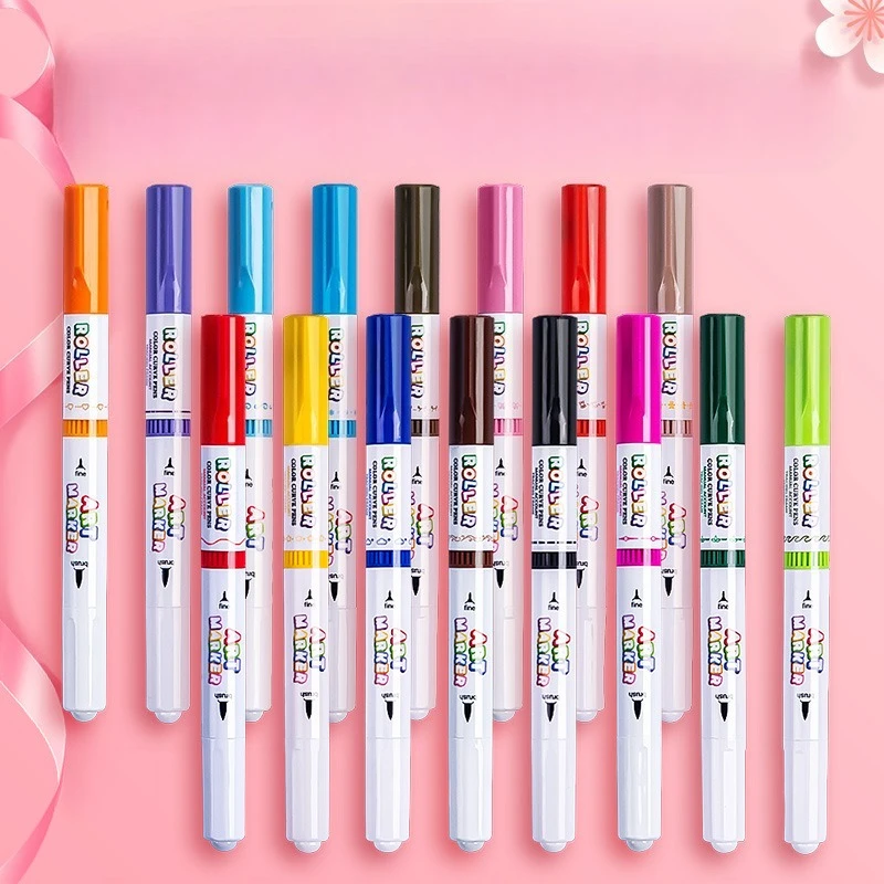 

8/16 шт., контурная ручка в форме цветка, быстросохнущая, не легко грязная, ручной ролик, дизайн для рукописной газеты, ручная марка для заметок