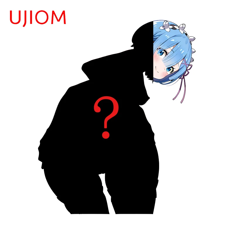 UJIOM Rem Anime Figura Adhesivo de Pared Moderno Exquisito Vanguardista Atractivo Personalizable Calcomanía de Vinilo Premium