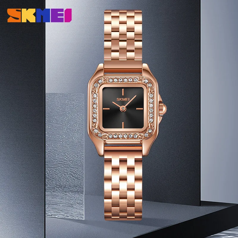 Skmeisquare часы женские с ремешком из нержавеющей стали модные часы выбор водонепроницаемые кварцевые часы модные женские часы