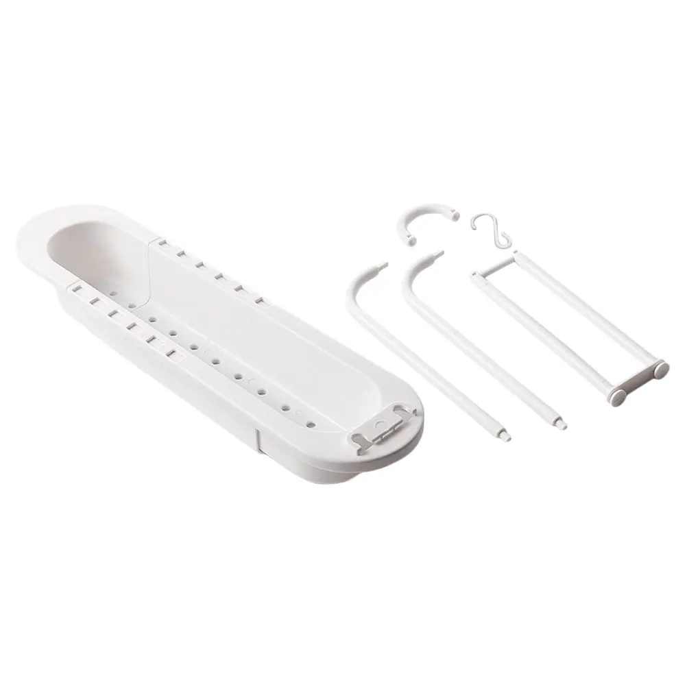 

Adjustable Holder Premium Pp Material Expandable Storage With Draining Design Towel Hanger Space Saving Drying For Utensils Soap
