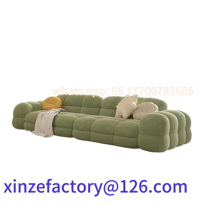 

Customizable Light luxury Internet celebrity cream style sofa small apartment marshmallow double Nordic extremely light living r