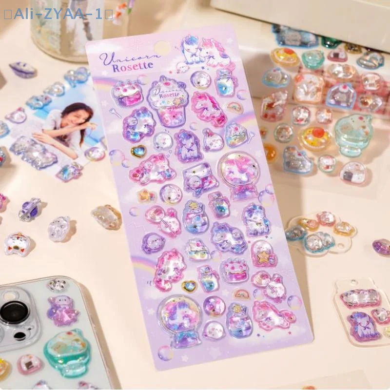 【ZYAA-1】Kreskówkowe Śliczne Zwierzęta Naklejki Kryształowe 3D DIY Album Naklejki Dekoracja Obudowy Telefonu Prezenty