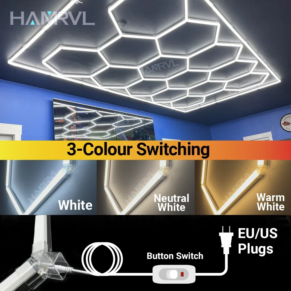 3-Color عكس الضوء العسل مصباح ليد 85-265 فولت مسدس قلادة لصالون/المرآب/بار 3000 كيلو-6000 كيلو قابل للتعديل جو الإضاءة #1