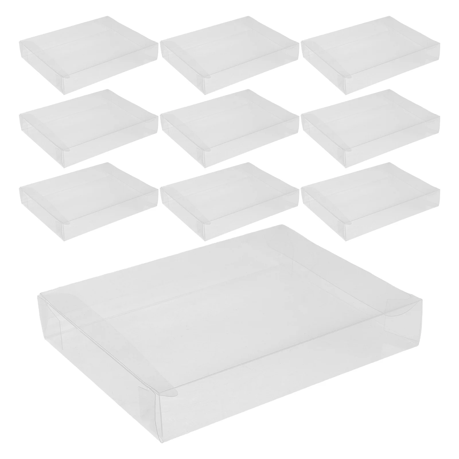 

40pcs Storage Boxes Clear Transparent 15X11.5X2.5Cm Small Parts Organizer For Candy Chocolate Present Wedding Party