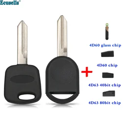 Transponder Key Shell with Chip 4D60 4D63 for FORD Fusion Edge Mustang Focus Expedition F150 F250 F350 with FO38 Blade