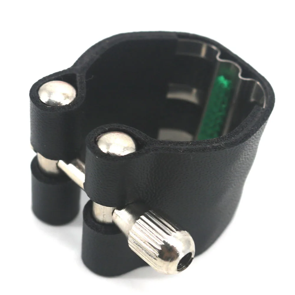 Leather Ligature Fastener Clip for Alto Saxophone Mouthpieces Suitable for Standard Hard Rubber and Plastic Types
