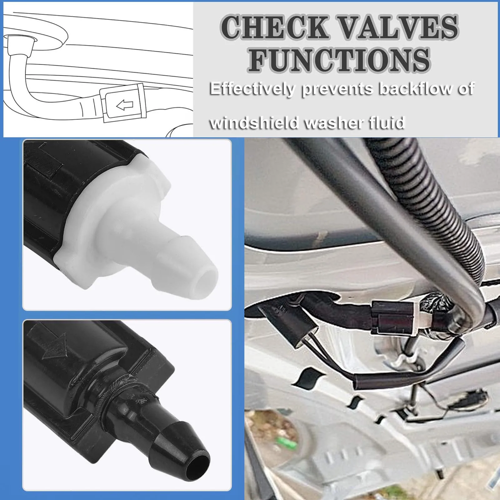 X4 Valvola lavavetri senza ritorno Valvola di ritegno Connettore per Toyota 4Runner Avalon Camry Highlander Prius Per Lexus GS IS RX