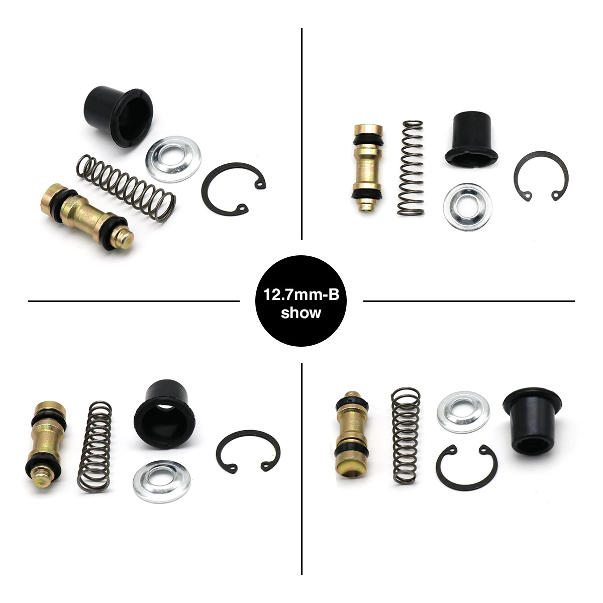 AlZürich ar-Kit de réparation de piston de pompe de frein d\'embrayage de moto, 11mm, 12.7mm, 14mm, 16mm, intervalles maîtres, plates-formes de